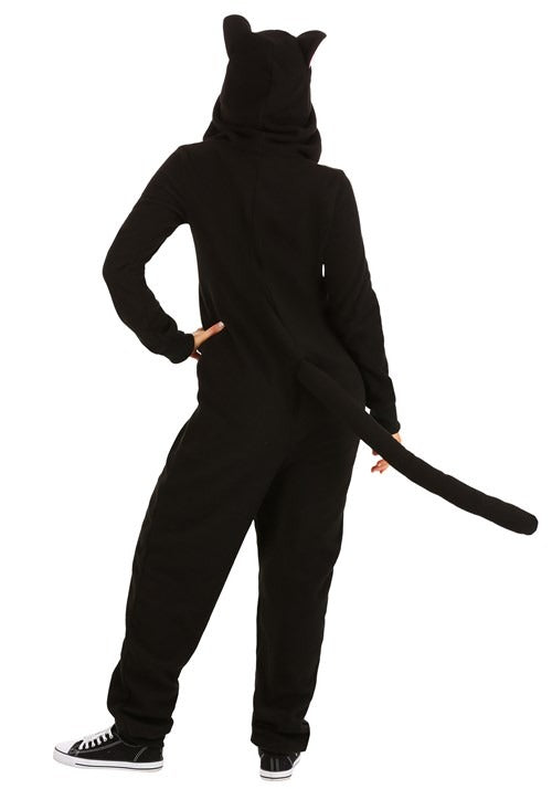 Black Cat Costume Onesie for Adults - US 8037
