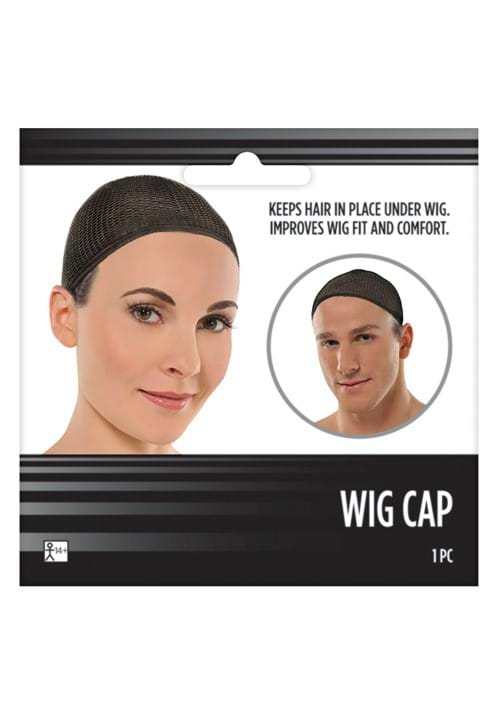 Adult Black Costume Wig Cap Accessory - US 3002