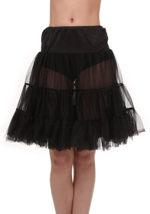 Adult Black Knee Length Crinoline - US 3168