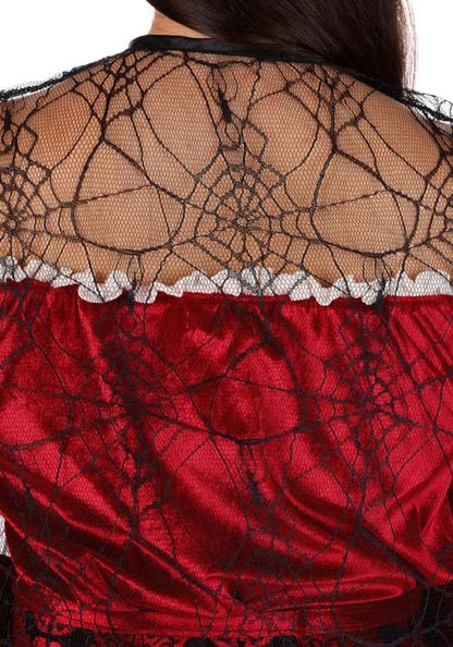 Adult Black Sheer Cobweb Costume Cape - US 9365