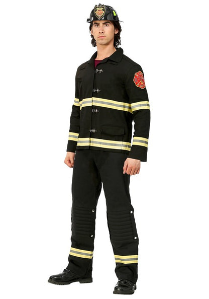 Men's Black Firefighter Uniform Costume - US 4703