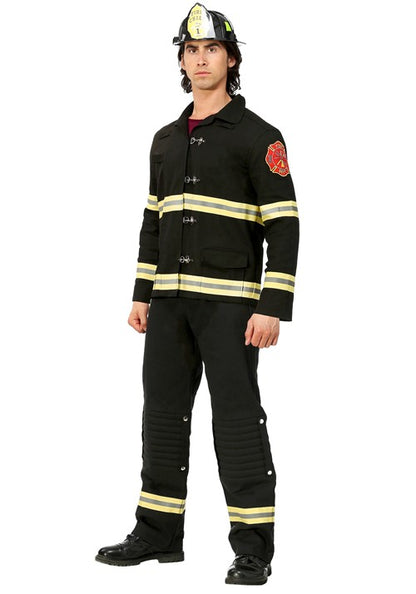 Men's Black Firefighter Uniform Costume - US 4703
