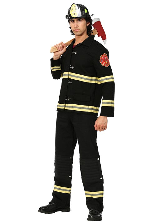 Men's Black Firefighter Uniform Costume - US 4703