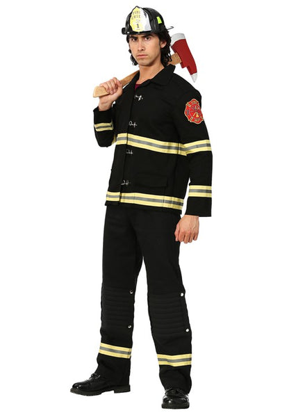 Men's Black Firefighter Uniform Costume - US 4703