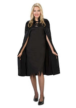 Black Velveteen Cape for Adults - US 9780