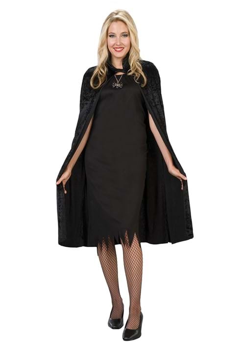 Black Velveteen Cape for Adults - US 9780