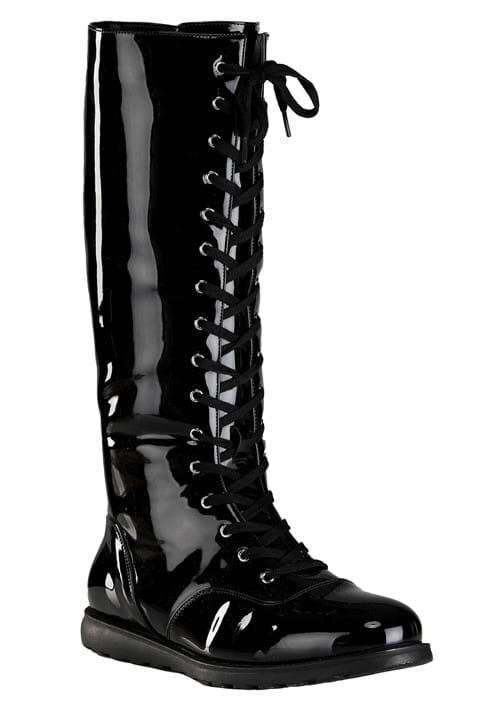 Black Wrestling Costume Adult Boots - US 0478