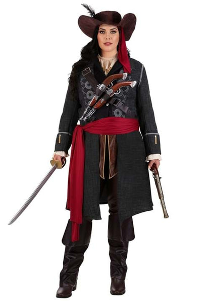 Plus Size Blackbeard Pirate Costume for Adults - US 6154
