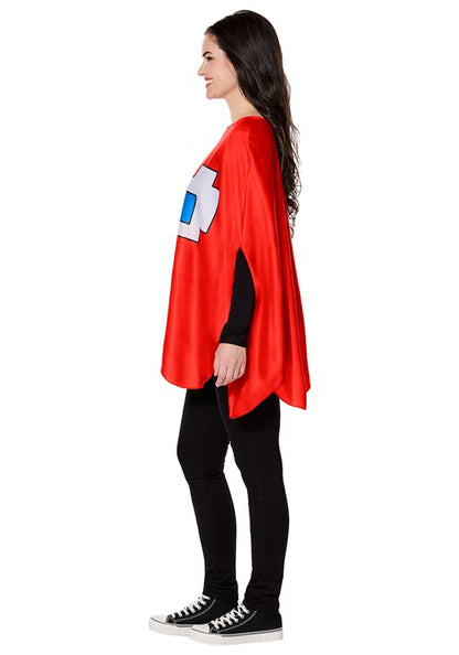 Adult Blinky PAC-MAN Poncho Costume - US 8699