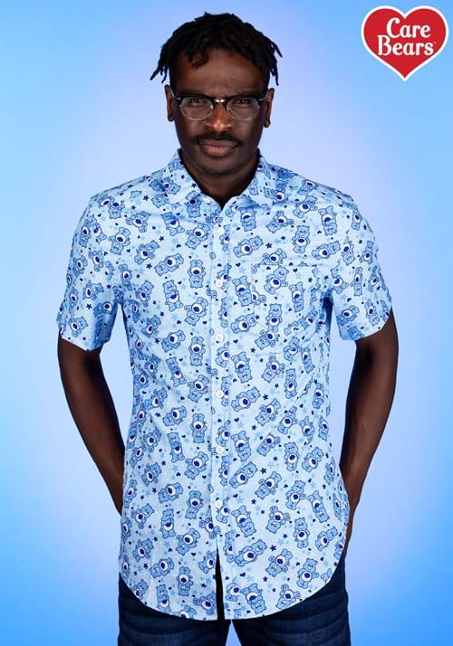 Care Bears Blue Business Adult Shirt - US 0842