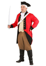 Plus Size Adult British Red Coat Costume - US 0836