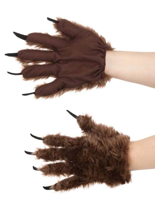 Adult Brown Costume Wolf Paws - US 0389