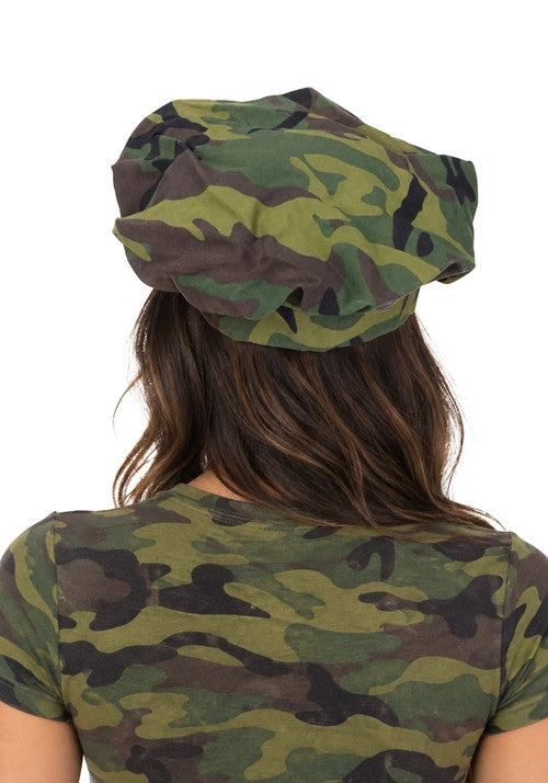 Adult Army Camouflage Costume Beret Accessory - US 9232