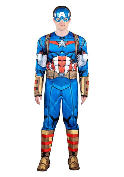 Men's Captain America Costume with Muscles - US 9207