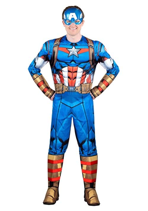 Men's Captain America Costume with Muscles - US 9207