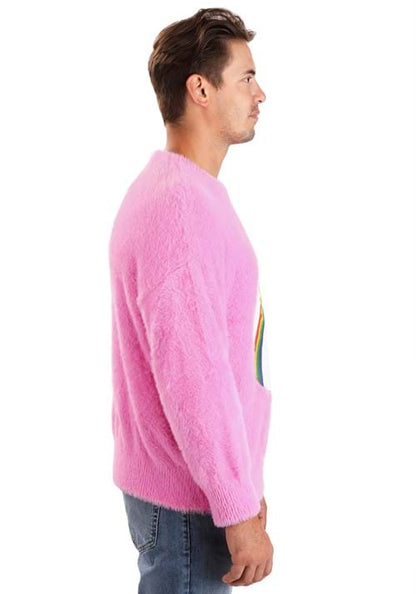 Care Bears Adult Cheer Bear Belly Badge Sweater - US 7122
