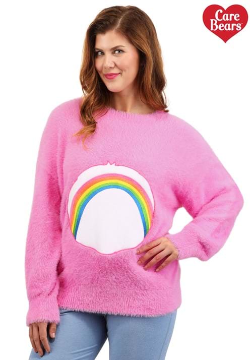 Care Bears Adult Cheer Bear Belly Badge Sweater - US 7122
