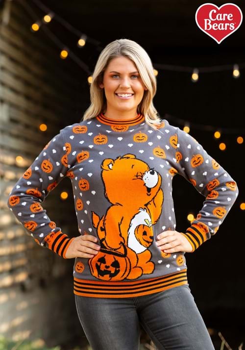 Adult Care Bears Trick-or-Sweet Bear Halloween Sweater - US 5827