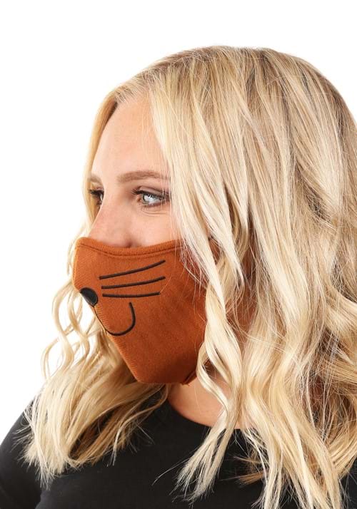 Brown Cat Adult Face Mask - US 9368