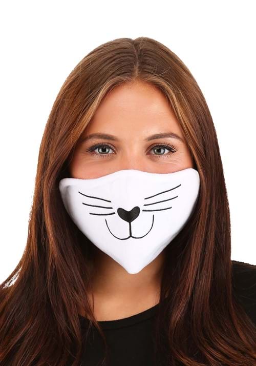 Adult White Cat Face Mask - US 9875