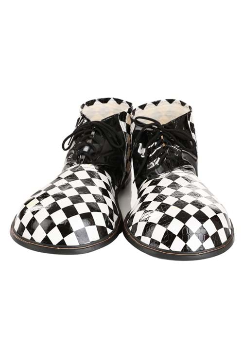 Adult Checkered Jumbo Clown Costume Shoes - US 8312