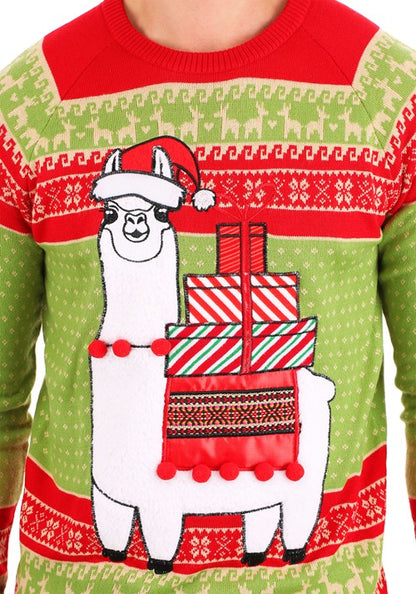 Christmas Llama Ugly Sweater for Adults - US 2100