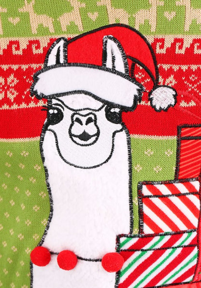 Christmas Llama Ugly Sweater for Adults - US 2100
