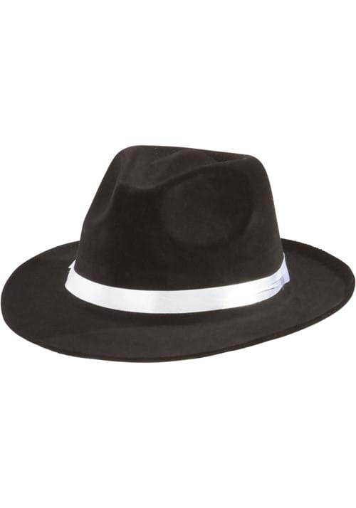 Adult 20s Black Gangster Fedora Costume Hat - US 5225