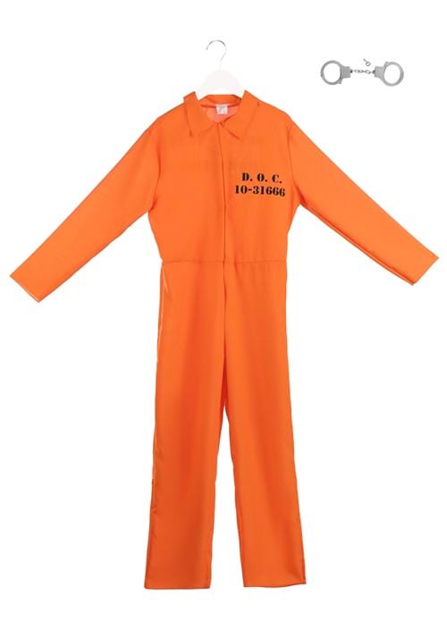 Adult Orange Prisoner Costume Jumpsuit - US 7456