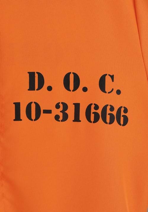 Adult Orange Prisoner Costume Jumpsuit - US 7456
