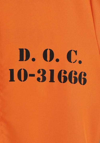 Adult Orange Prisoner Costume Jumpsuit - US 7456