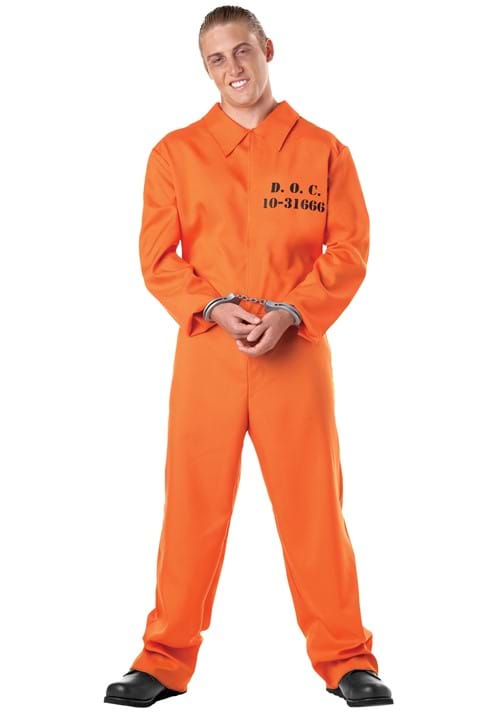Adult Orange Prisoner Costume Jumpsuit - US 7456