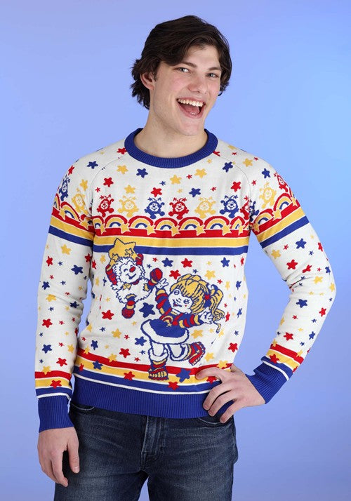 Retro Rainbow Brite Adult Ugly Christmas Sweater - US 9193