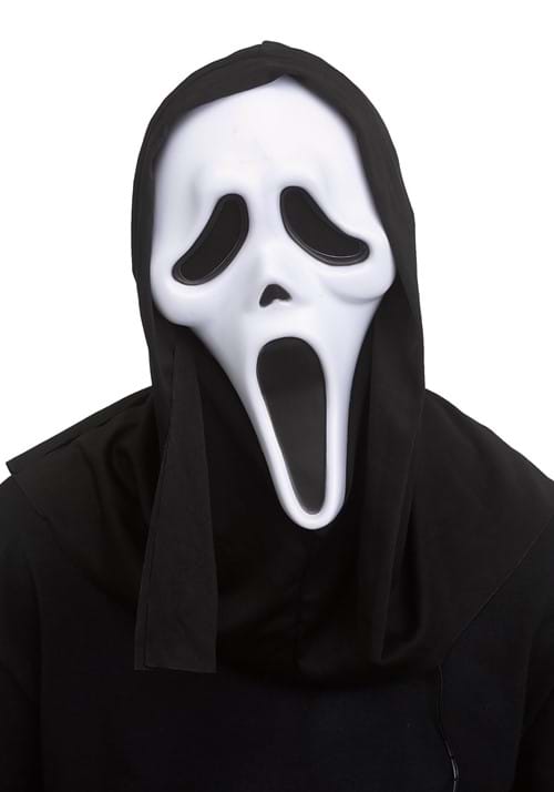 Color Changing Ghost Face Costume Mask for Adults - US 7199