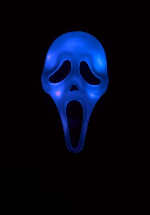 Color Changing Ghost Face Costume Mask for Adults - US 7199