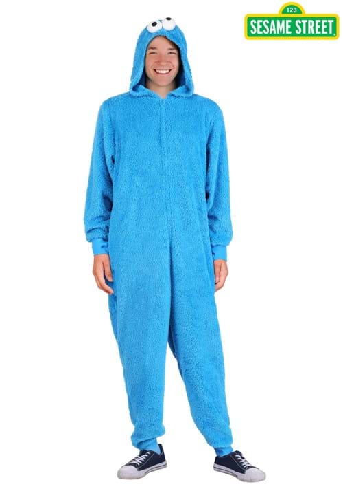 Adult Cookie Monster Zip Costume Onesie - US 7489