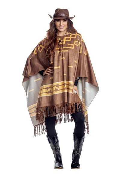 Adult Cowboy Costume Poncho - US 4482
