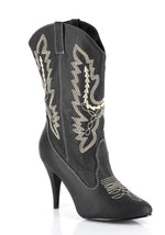 Black Cowgirl Boots for Adults - US 3424