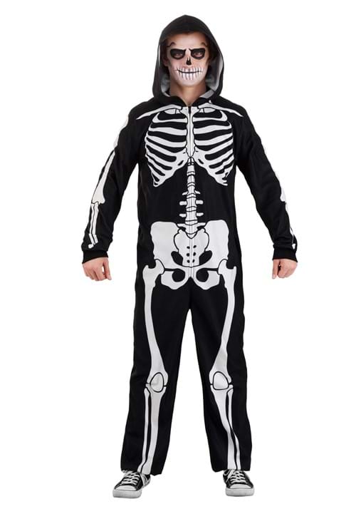 Cozy Skeleton Costume Onesie for Adults - US 9020