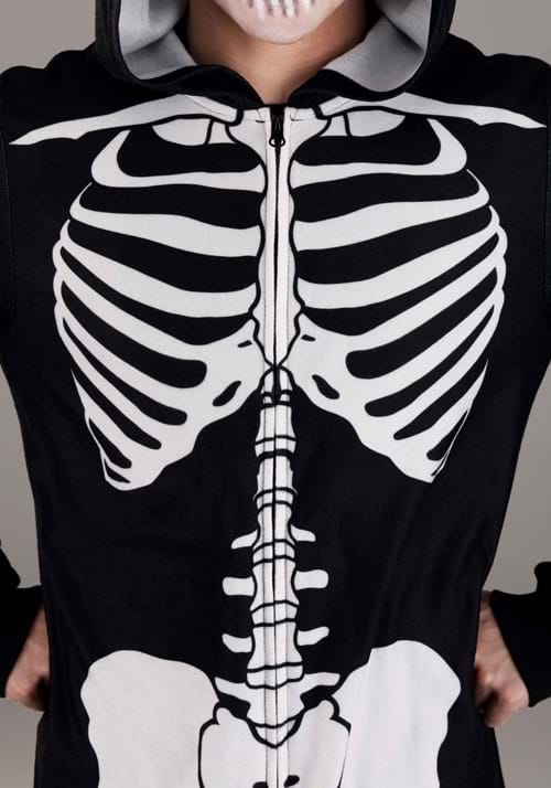 Cozy Skeleton Costume Onesie for Adults - US 9020