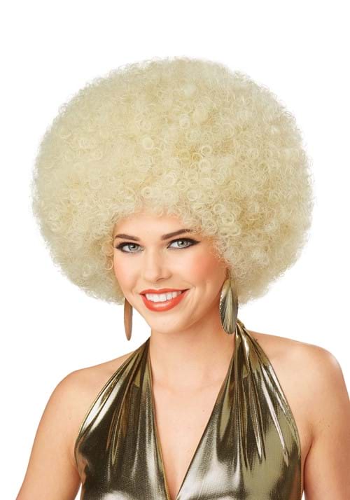 Deluxe Blonde Afro Costume Wig for Adults - US 6390