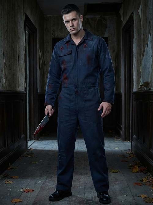 Deluxe Blue Mechanic Coveralls Costume for Adults - US 6878