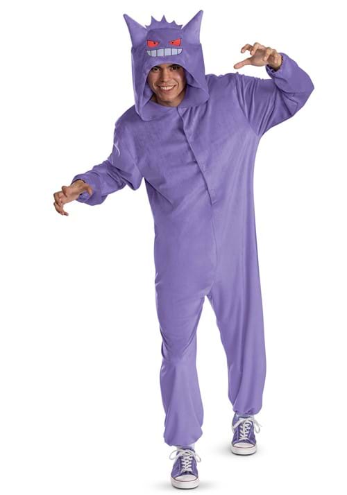 Adult Deluxe Pokémon Gengar Hooded Jumpsuit Costume - US 0048