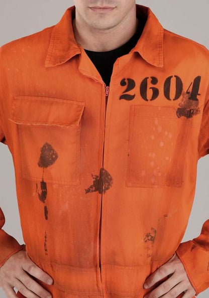 Distressed Prisoner Jumpsuit Costume for Adults - US 9601