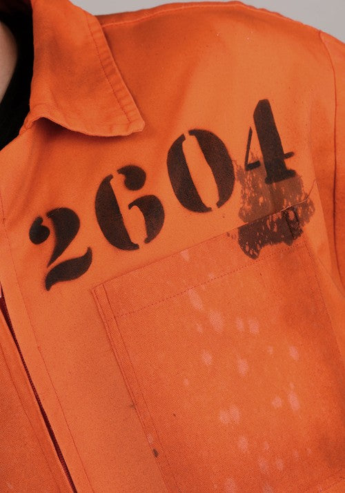 Distressed Prisoner Jumpsuit Costume for Adults - US 9601