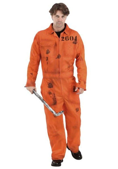 Distressed Prisoner Jumpsuit Costume for Adults - US 9601