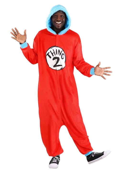 Dr. Seuss Thing 1 & 2 Costume Onesie for Adults - US 5019