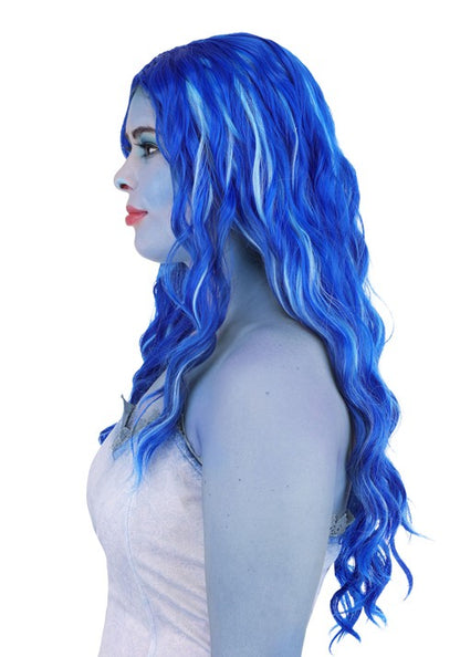 Women's Corpse Bride Emily Blue Costume Wig - US 0111
