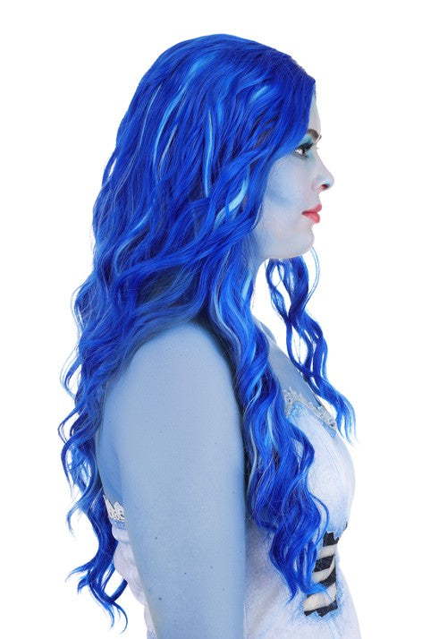 Women's Corpse Bride Emily Blue Costume Wig - US 0111