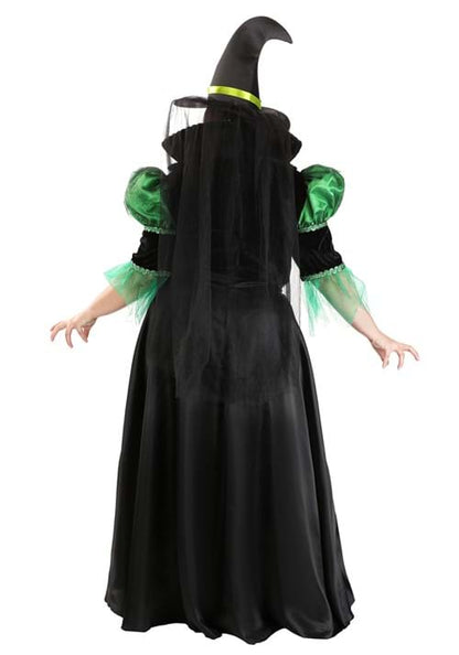 Women's Plus Size Enchanted Green Witch Costume - US 5059